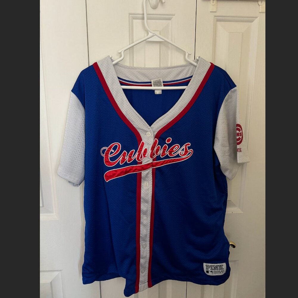 VICTORIA'S SECRET PINK CHICAGO CUBBIES MLB jersey shirt Large